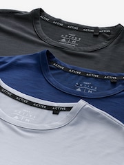 Black/Blue/Ice Grey Active Gym Training T-Shirt - Image 14 of 15