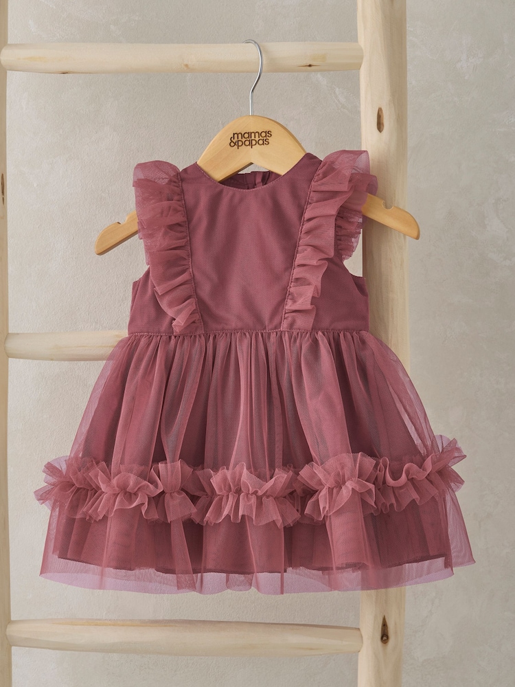 Mamas & Papas Pink Tulle Frill Dress - Image 1 of 3