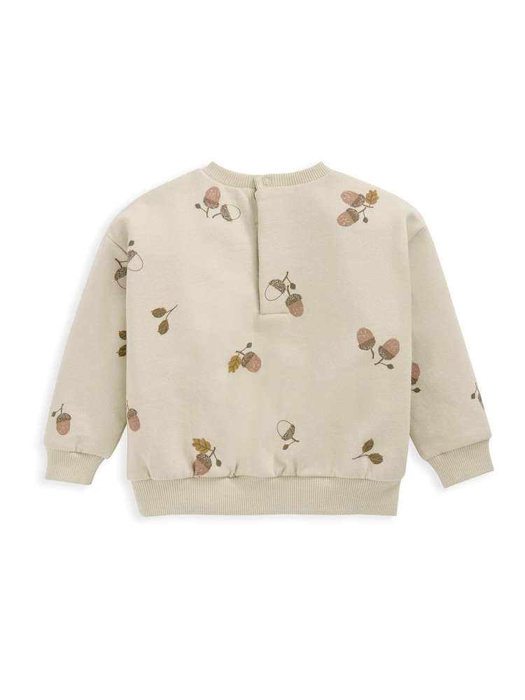 Mamas & Papas Cream Acorn potisk; vzorec zgornji del trenirke; majica za treniranje - Slika 3 iz 3