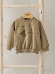 Mamas & Papas Acorn Placement Brown Sweatshirt - Image 1 of 3