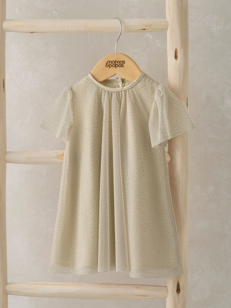 Mamas & Papas Gold Speckle Dress - Image 1 of 3