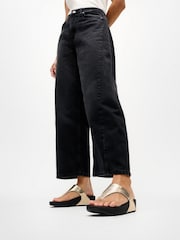 FitFlop Gold Lulu Metallic Snake Toe-Post Sandals - Image 1 of 4