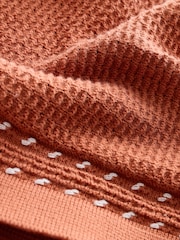 Rust Brown 100% Cotton Short Sleeve Knitted Polo Shirt (3-16yrs) - Image 4 of 4