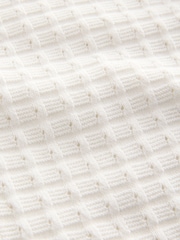 Ecru White Short Sleeve Knitted Button Through 100% Cotton Polo Shirt (3-16yrs) - Image 7 of 7