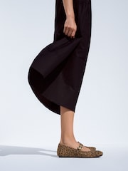 FitFlop Brown Delicato Suede Leopard Mary Janes Shoes - Image 3 of 6