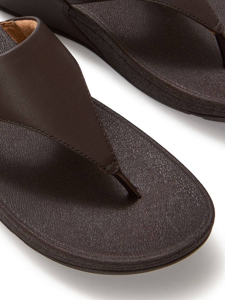 FitFlop Lulu Leather Toe-Post Sandals - תמונה 4 מתוך 4