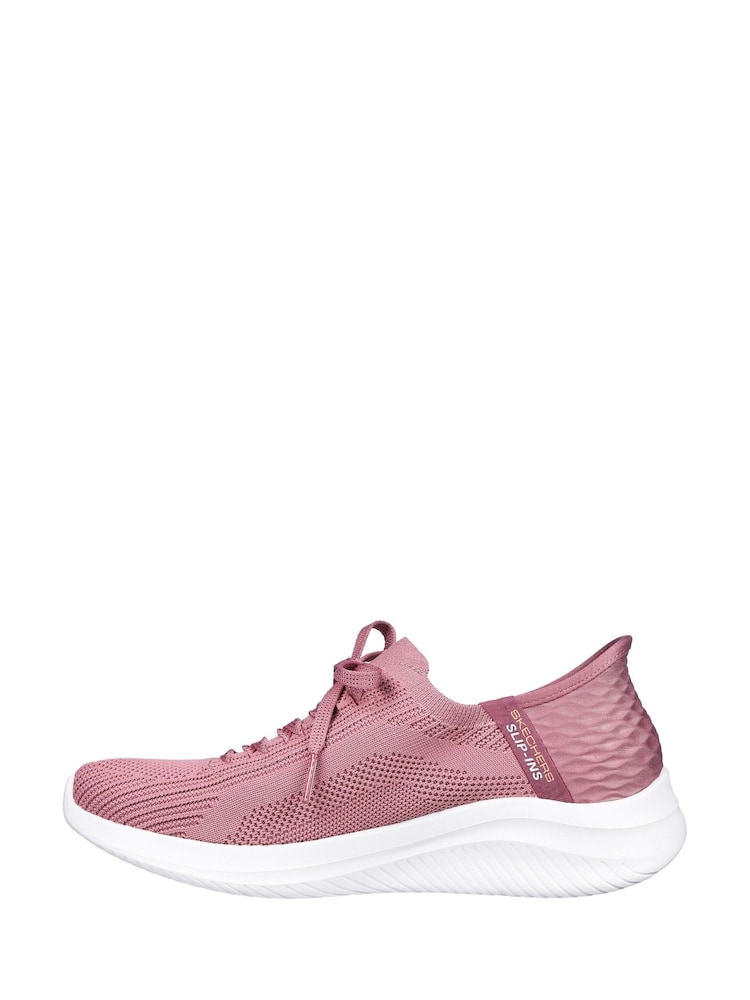 Skechers Pink Wide Fit Slipins Ultra Flex 3.0 Brilliant Path Trainers - Image 2 of 5