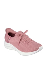 Skechers Pink Wide Fit Slipins Ultra Flex 3.0 Brilliant Path Trainers - Image 3 of 5
