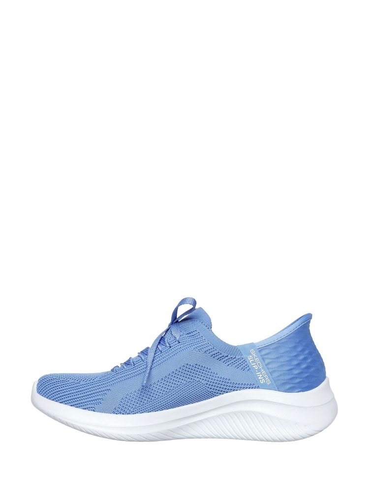 Синий - Skechers-слипоны для широкой стопы Ultra Flex 3.0 Блестящие кроссовки Path - Изображение 2 из 5