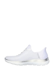 Skechers White Wide Fit Slip-ins Summits Diamond Dream Trainers - Image 2 of 5