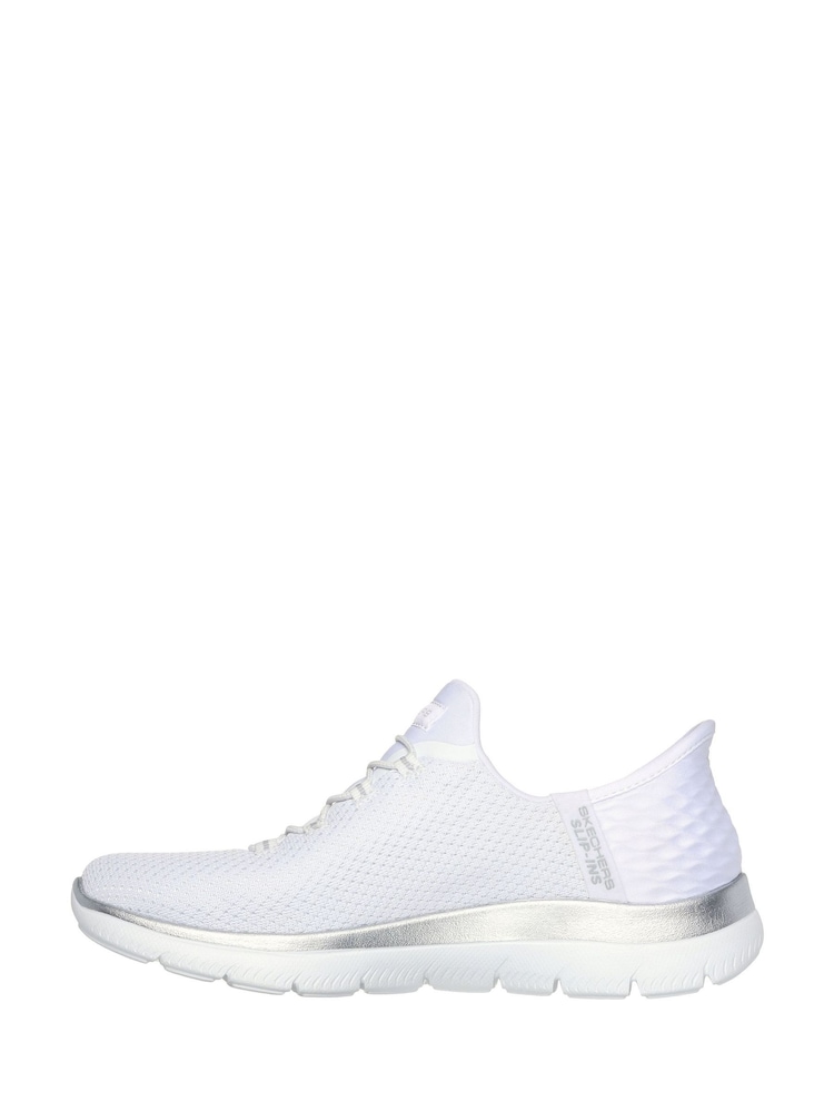 Skechers White Wide Fit Slip-ins Summits Diamond Dream Trainers - Image 2 of 5