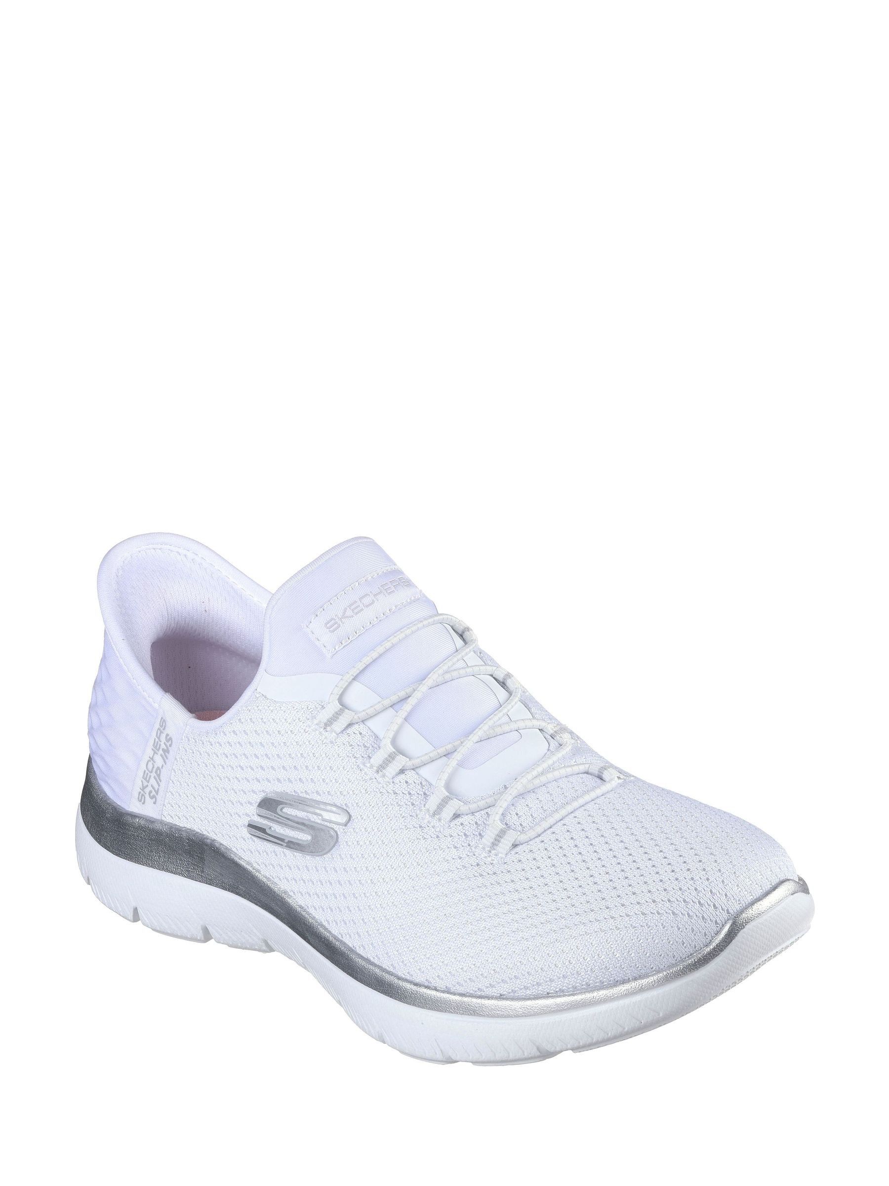 Buy Skechers White Wide Fit Slip-ins Summits Diamond Dream