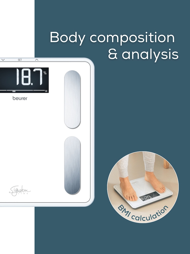 Beurer White Signature Line Body Analysis Bathroom Scale BF400 - Image 2 of 5
