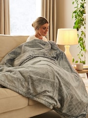 Beurer Grey Nordic Heated Throw Green Planet HD75 - Image 1 of 6