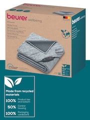 Beurer Grey Nordic Heated Throw Green Planet HD75 - Image 6 of 6