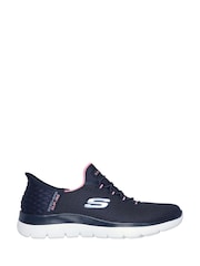 Skechers Blue Wide Fit Slip-ins Summits Diamond Dream Trainers - Image 1 of 5
