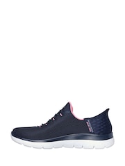 Skechers Blue Wide Fit Slip-ins Summits Diamond Dream Trainers - Image 2 of 5