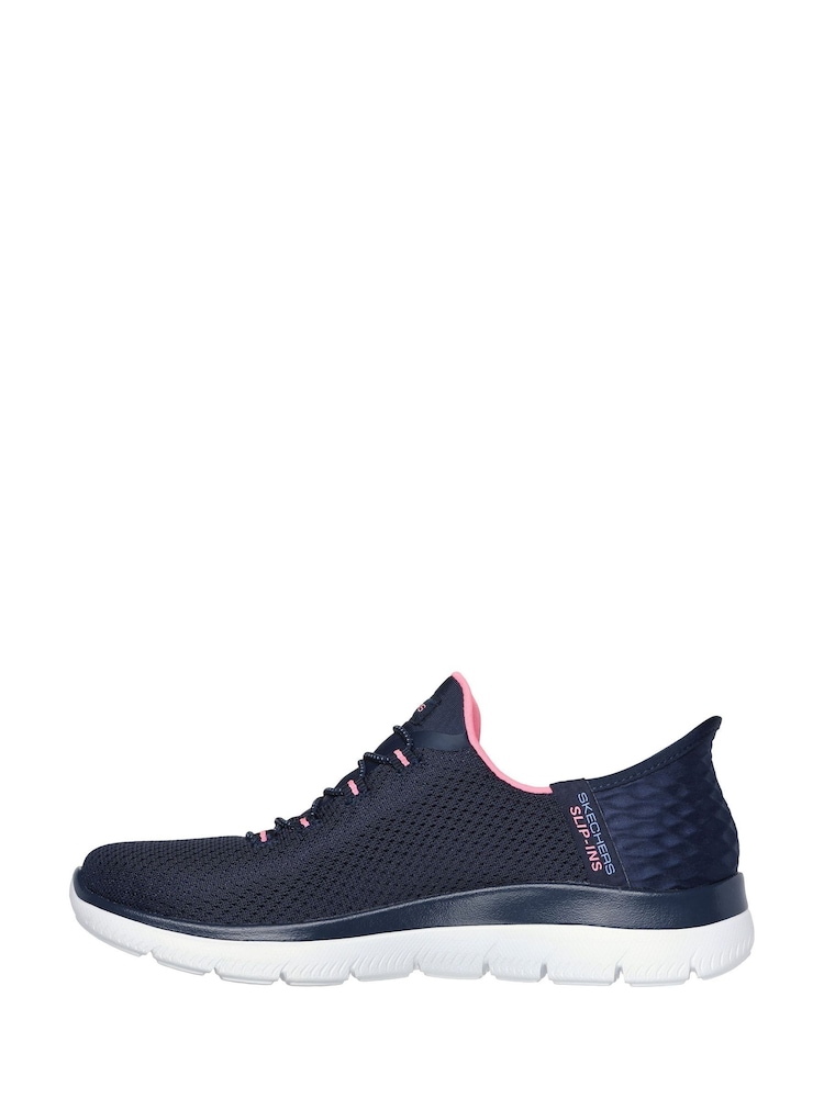 Skechers Blue Wide Fit Slip-ins Summits Diamond Dream Trainers - Image 2 of 5