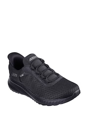 Skechers Black Wide Fit Slip-Ins: BOBS Sport Squad Chaos Trainers - Image 4 of 6
