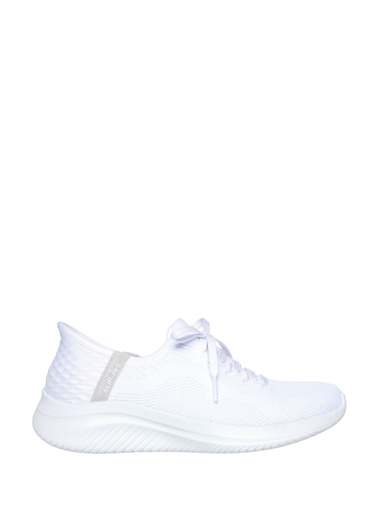 Blanco - Skechers Wide Fit Slipins Ultra Flex 3.0 Brilliant Path Trainers - Imagen 1 de 1 Blanco - Skechers Wide Fit Slipins Ultra Flex 3.0 Brilliant Path Trainers - Imagen 1 de 1