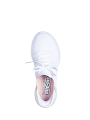 Skechers White Wide Fit Slipins Ultra Flex 3.0 Brilliant Path Trainers - Image 3 of 5