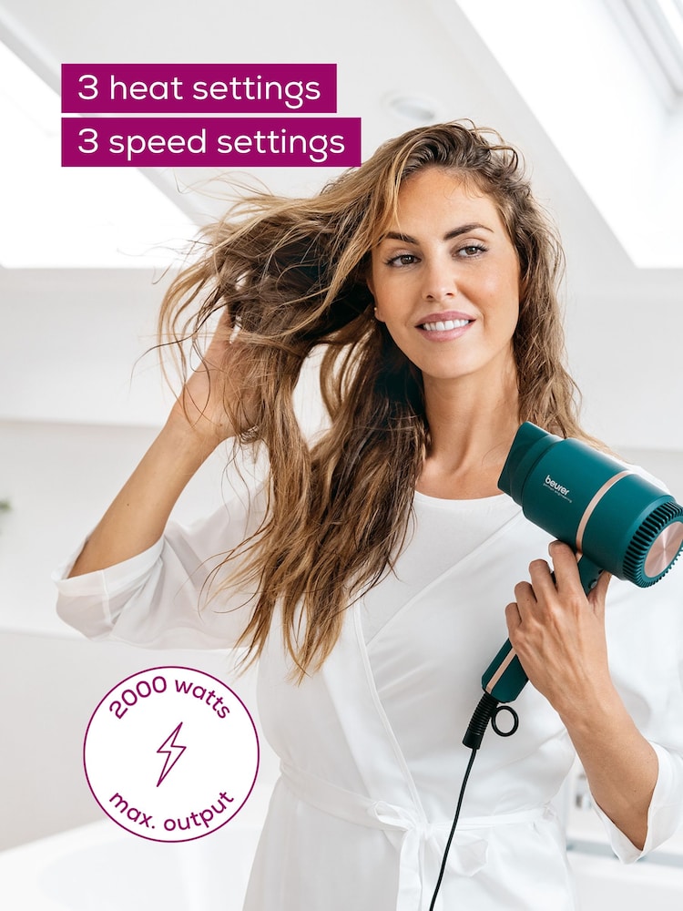 Beurer Blue Compact Hair Dryer HC35 - Image 5 of 5