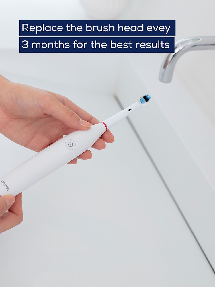 Beurer White Replacement Electric Toothbrush Heads TB50 - Image 4 of 4 Beurer White Replacement Electric Toothbrush Heads TB50 - Image 4 of 4