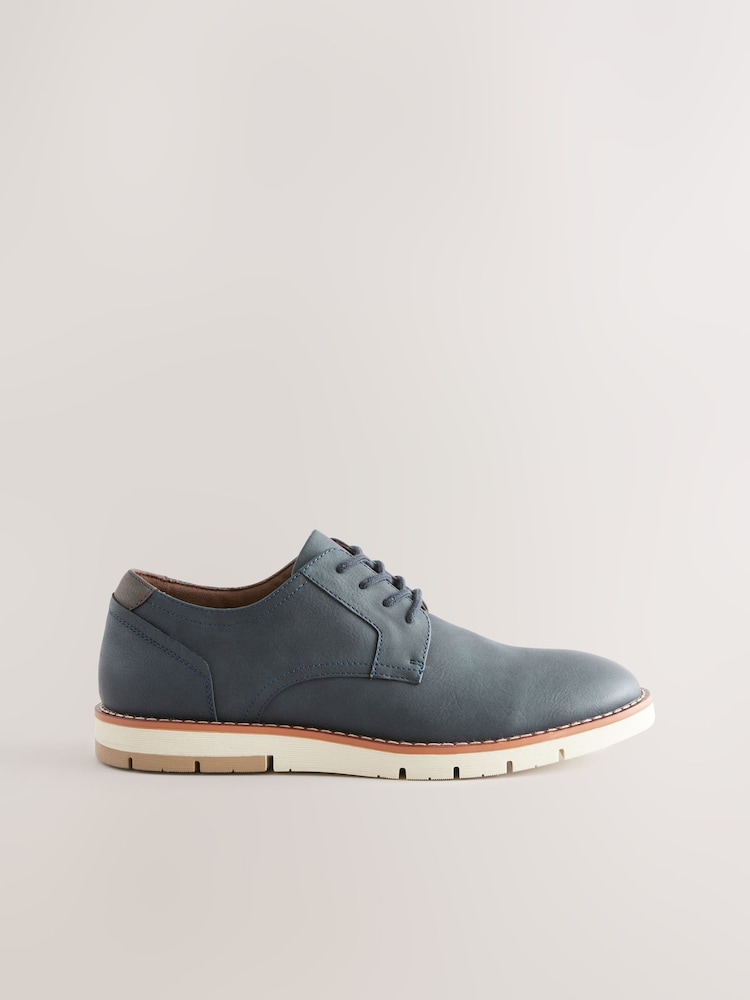 Navy Blue Sports Wedges Shoes - Image 3 of 6