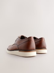 Tan Brown Sports Wedge Shoes - Image 3 of 6