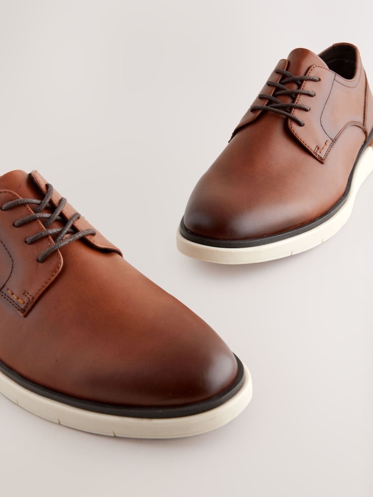 Tan Brown Sports Wedge Shoes - Image 4 of 6