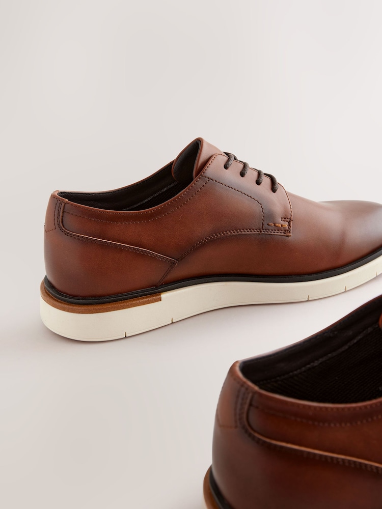 Tan Brown Sports Wedge Shoes - Image 5 of 6
