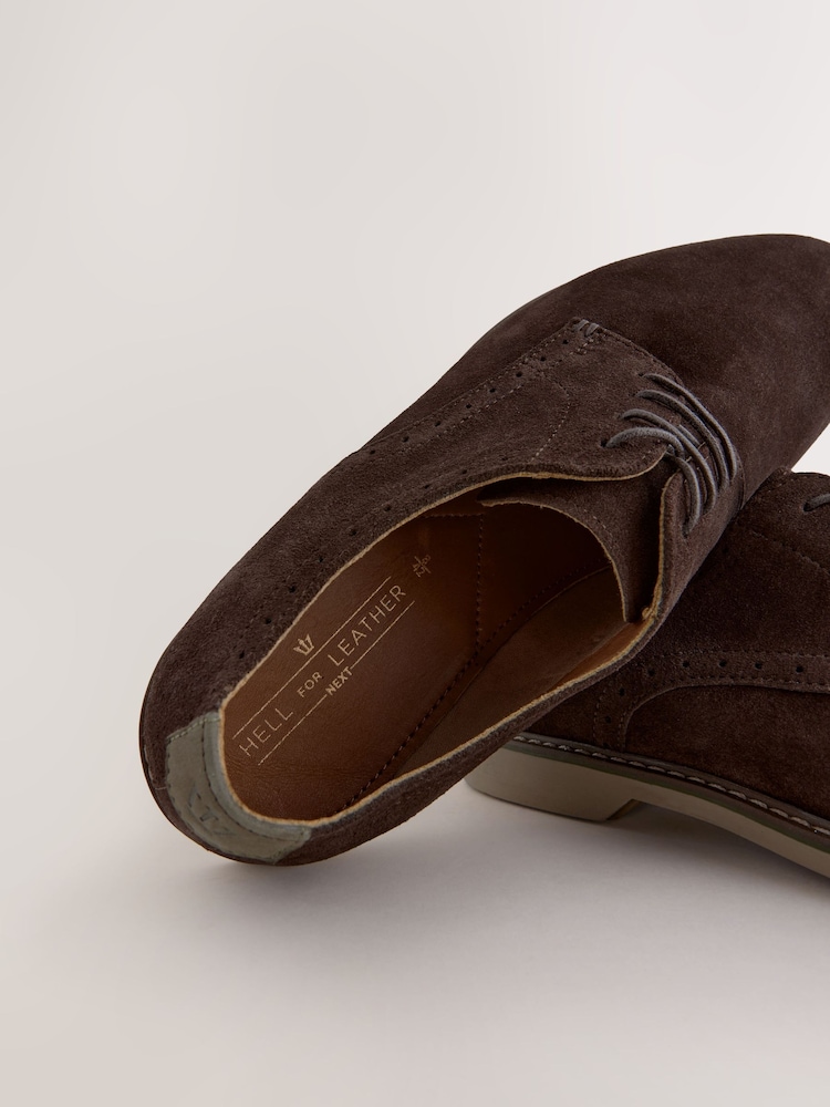 Brown Smart Casual Derby Shoes - Image 4 of 6
