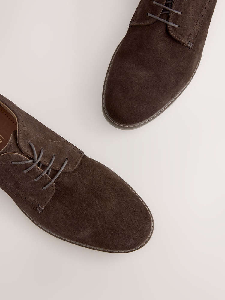 Brown Smart Casual Derby Shoes - Image 5 of 6