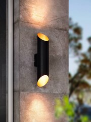 Eglo Black/Copper Agolada Outdoor Wall Light - Image 1 of 3