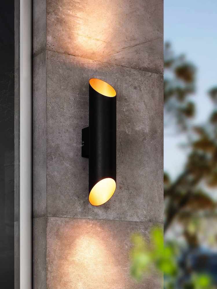 Eglo Black/Copper Agolada Outdoor Wall Light - Image 1 of 3