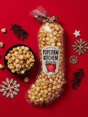 Popcorn Kitchen Gourmet Popcorn Festive Stocking Drink Gift - Image 2 of 3