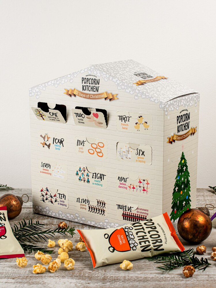 Popcorn Kitchen 12 Days of Christmas Popcorn Advent Calendar - Image 1 of 2 Popcorn Kitchen 12 Days of Christmas Popcorn Advent Calendar - Image 1 of 2