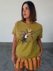 Never Fully Dressed Green Toucan Pyjamas Shorts Set - Image 1 of 3