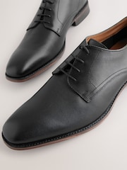 Black Saffiano Leather Derby Shoes - Image 3 of 5