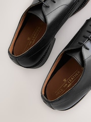 Black Saffiano Leather Derby Shoes - Image 4 of 5
