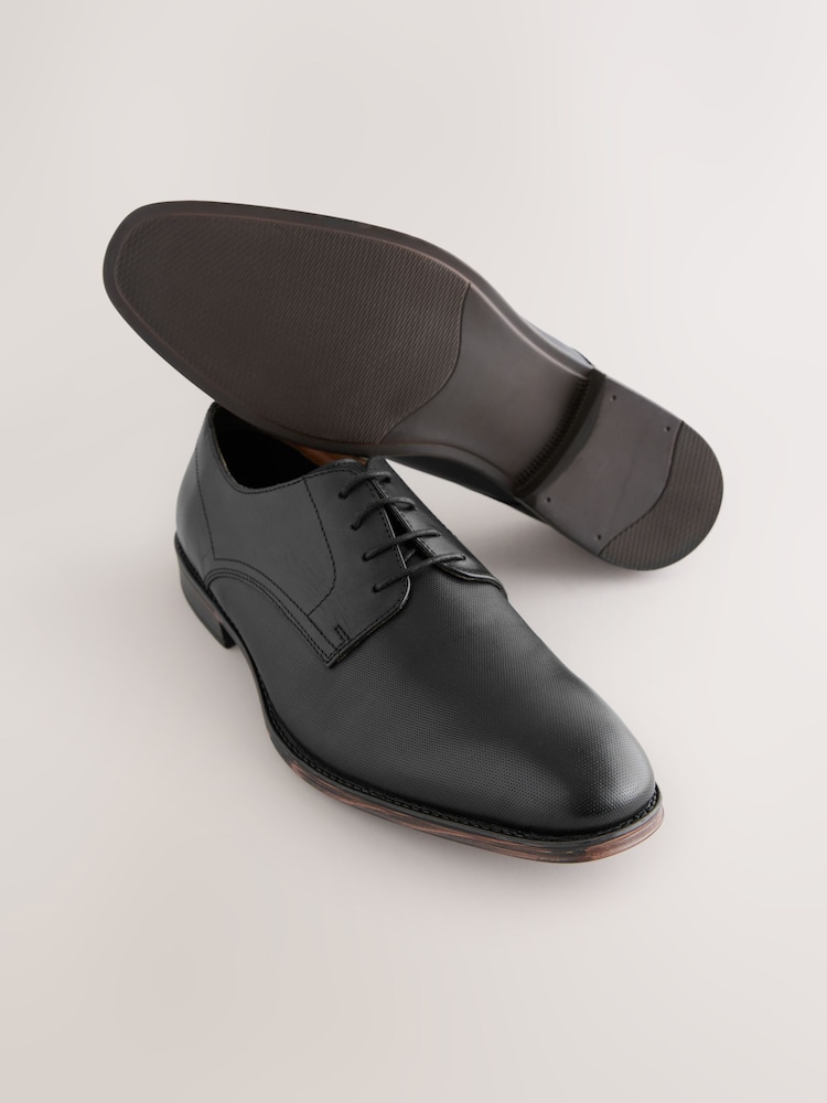 Black Saffiano Leather Derby Shoes - Image 5 of 5