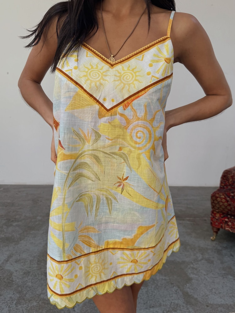 Never Fully Dressed Blue Sun 100% Cotton Slip Pyjamas - Image 3 of 5