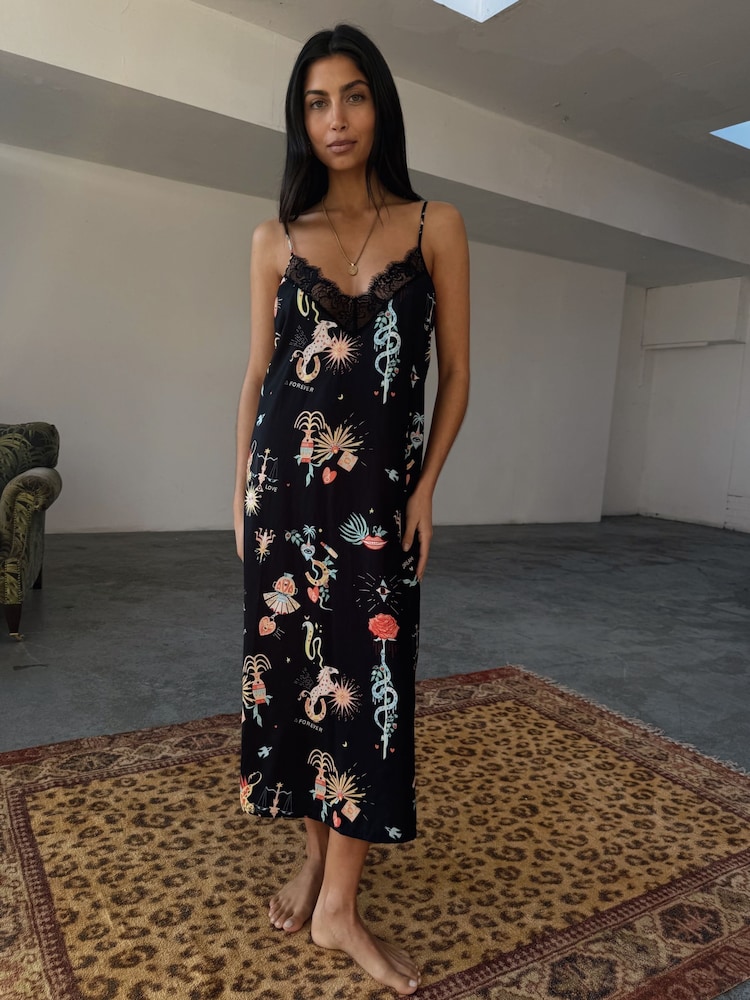 Never Fully Dressed Black Slip Maxi - Image 1 of 6