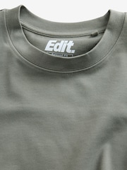 Green EDIT Relaxed Fit Long Sleeve Heavyweight 100% Cotton T-Shirt - Image 5 of 6