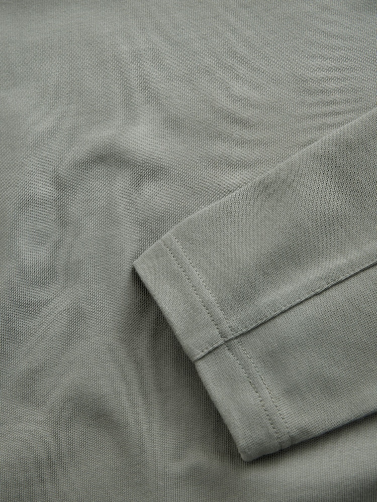 Green EDIT Relaxed Fit Long Sleeve Heavyweight 100% Cotton T-Shirt - Image 6 of 6 Green EDIT Relaxed Fit Long Sleeve Heavyweight 100% Cotton T-Shirt - Image 6 of 6