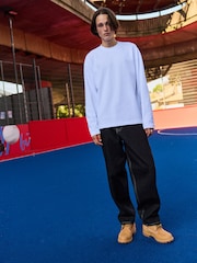 White EDIT Relaxed Fit Long Sleeve Heavyweight 100% Cotton T-Shirt - Image 2 of 8