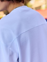 White EDIT Relaxed Fit Long Sleeve Heavyweight 100% Cotton T-Shirt - Image 5 of 8