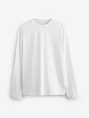 White EDIT Relaxed Fit Long Sleeve Heavyweight 100% Cotton T-Shirt - Image 6 of 8