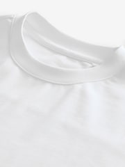 White EDIT Relaxed Fit Long Sleeve Heavyweight 100% Cotton T-Shirt - Image 7 of 8