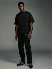 Black EDIT Cropped Fit Heavyweight 100% Cotton T-Shirt - Image 2 of 7